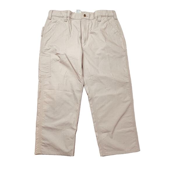 Carhartt B151 Tan Duck Canvas Carpenter Dungaree Fit Workwear 40x27.5‎ In - Picture 2 of 11